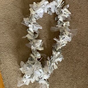 White and Silver Holiday Garland